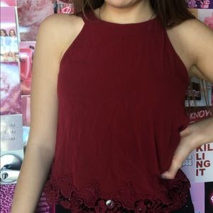 Abercrombie & Fitch maroon halter top